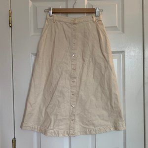 Des Petits Hauts button-front A-line midi skirt